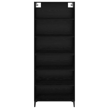 Skåp Svart Ek 69,5 x 34 x 180 cm Konstruerat trä
