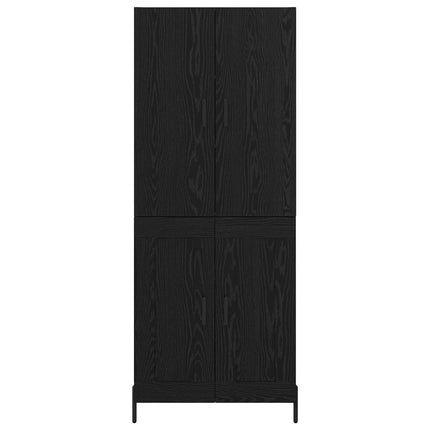 Skåp Väggmonterad Svart Ek 69,5 x 34 x 180 cm Konstruerat trä