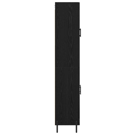 Skåp Väggmonterad Svart Ek 69,5 x 34 x 180 cm Konstruerat trä