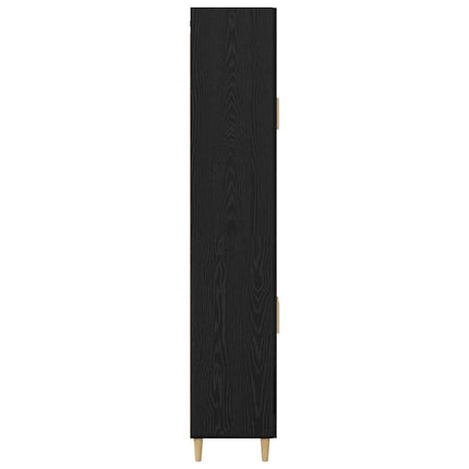 Skåp Svart Ek 69,5 x 34 x 180 cm Konstruerat trä