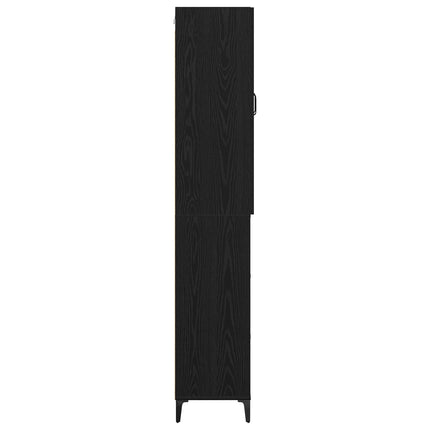 Skåp Väggmonterad Svart Ek 69,5 x 34 x 180 cm Konstruerat trä