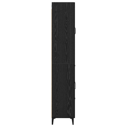 Skåp Väggmonterad Svart Ek 69,5 x 34 x 180 cm Konstruerat trä