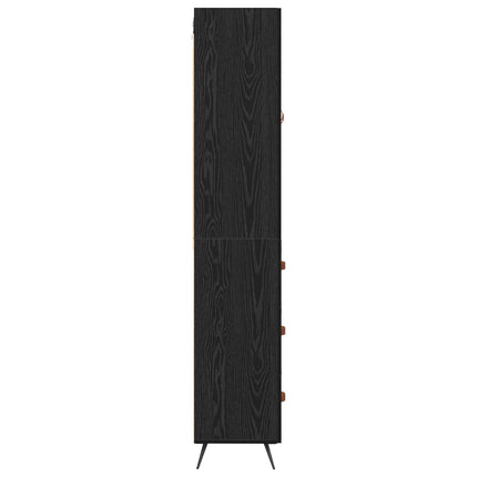 Skåp Väggmonterad Svart Ek 69,5 x 34 x 180 cm Konstruerat trä