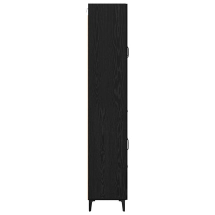 Skåp Väggmonterad Svart Ek 69,5 x 34 x 180 cm Konstruerat trä