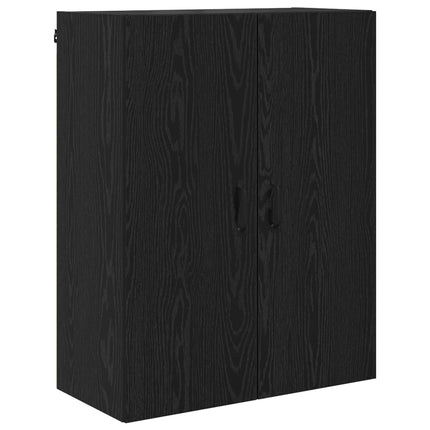 Skåp Väggmonterad Svart Ek 69,5 x 34 x 180 cm Konstruerat trä