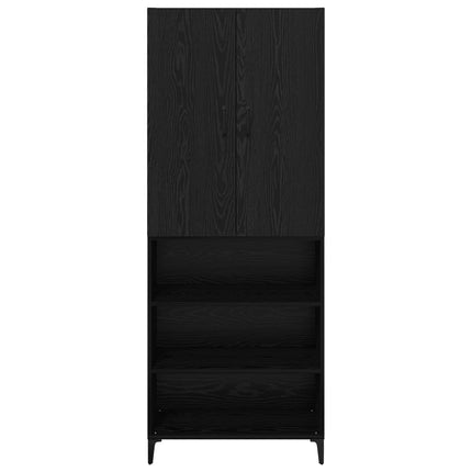 Skåp Väggmonterad Svart Ek 69,5 x 34 x 180 cm Konstruerat trä