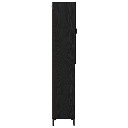 Skåp Väggmonterad Svart Ek 69,5 x 34 x 180 cm Konstruerat trä