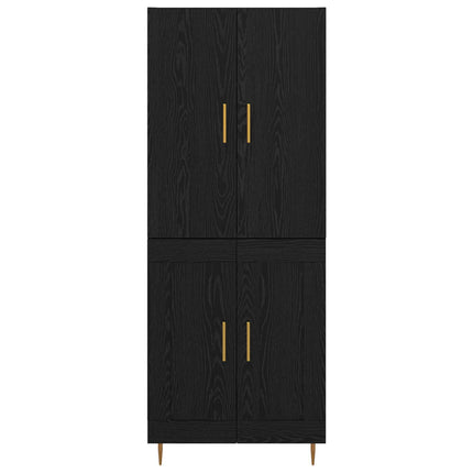 Skåp Väggmonterad Svart Ek 69,5 x 34 x 180 cm Konstruerat trä