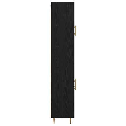 Skåp Väggmonterad Svart Ek 69,5 x 34 x 180 cm Konstruerat trä