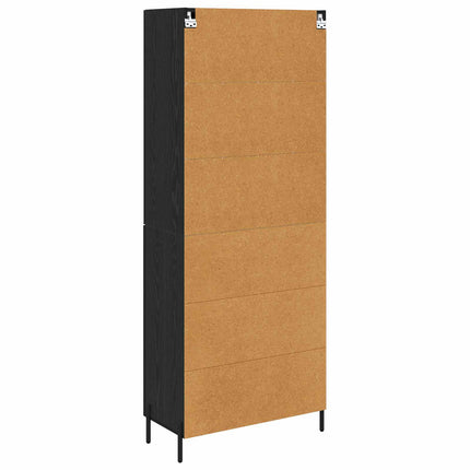 Skåp Väggmonterad Svart Ek 69,5 x 34 x 180 cm Konstruerat trä