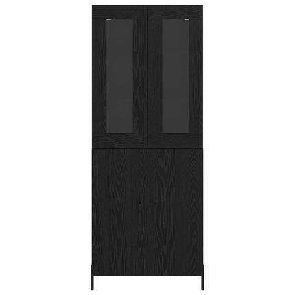 Skåp Väggmonterad Svart Ek 69,5 x 34 x 180 cm Konstruerat trä