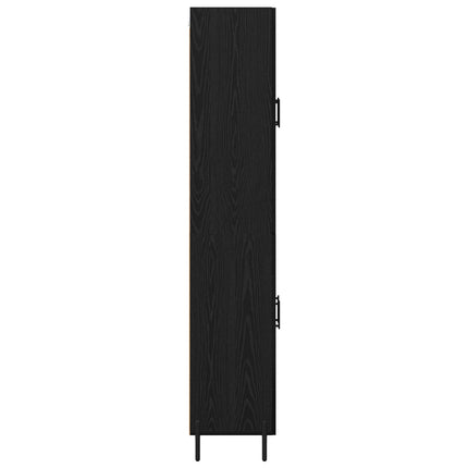 Skåp Väggmonterad Svart Ek 69,5 x 34 x 180 cm Konstruerat trä