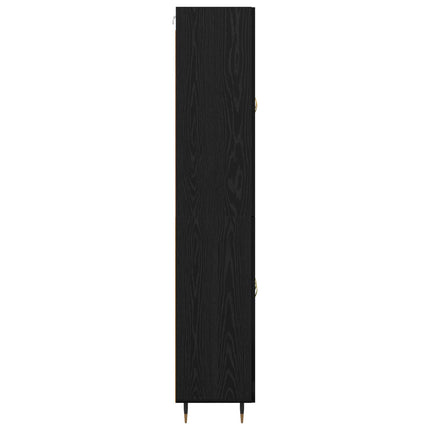 Skåp Väggmonterad Svart Ek 69,5 x 34 x 180 cm Konstruerat trä