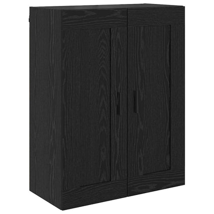 Skåp 2 pcs Svart Ek 69,5 x 34 x 180 cm Konstruerat trä