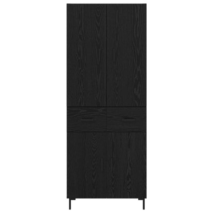 Skåp Väggmonterad Svart Ek 69,5 x 34 x 180 cm Konstruerat trä