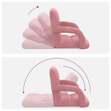 Justerbar golvstol Rosa Sammet