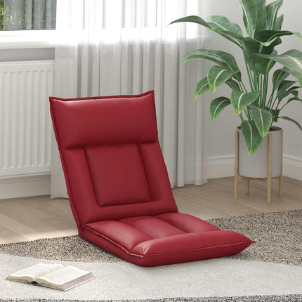 Justerbar golvstol Vinröd Konstläder