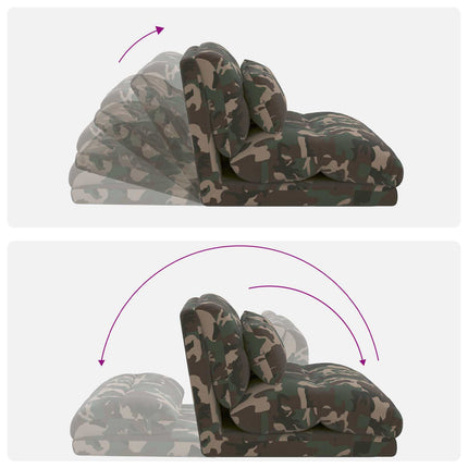 Justerbar golvstol Armégrön Tyg