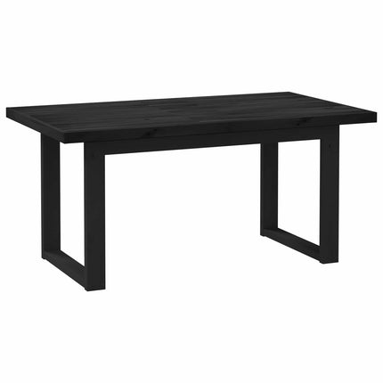 Matbord NOAIN 160 cm Massiv furu Svart Rektangulär
