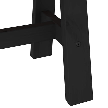 Matbänk NOAIN 180 x 41 x 45 cm Massivt furu Svart