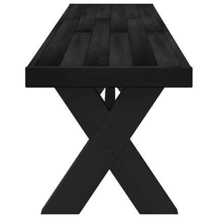 Matbänk NOAIN 160 x 41 x 45 cm Massivt furu Svart