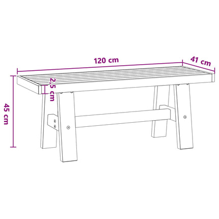 Matbänk NOAIN 120 x 41 x 45 cm Massivt furu Naturlig