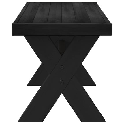 Matbänk NOAIN 120 x 41 x 45 cm Massivt furu Svart