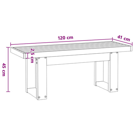 Matbänk NOAIN 120 x 41 x 45 cm Massivt furu Svart