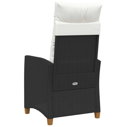 Fällstol med tehylla med kudde 62 x 64 x 112 cm konstrotting