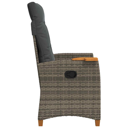 Fällstol med tehylla med kudde 62 x 64 x 112 cm konstrotting
