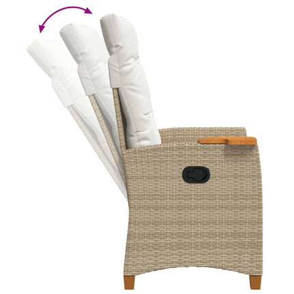 Fällstol med tehylla med kudde 62 x 64 x 112 cm konstrotting