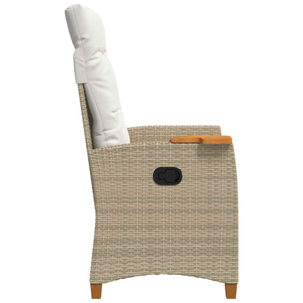 Fällstol med tehylla med kudde 62 x 64 x 112 cm konstrotting