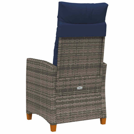Fällstol med tehylla med kudde 62 x 64 x 112 cm konstrotting