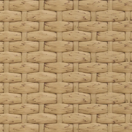 Trädgårdsoffset med kudde 2 pcs Naturfärg Poly Rattan Stål