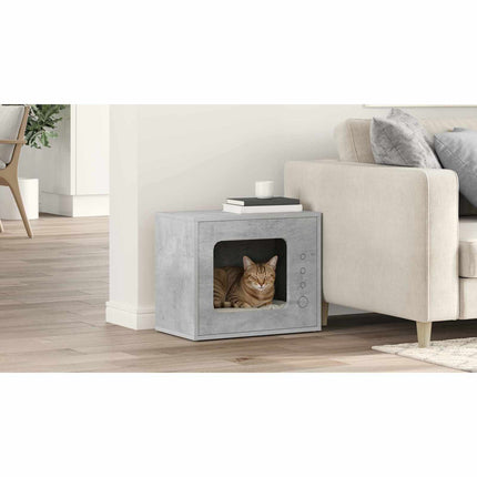 Katt hus Betong 51 x 30 x 42,5 cm Konstruerat trä