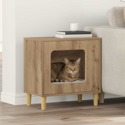 Katt hus Artisan Ek 51 x 30 x 52 cm Konstruerat trä