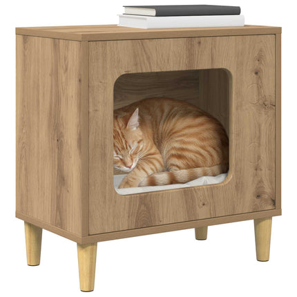 Katt hus Artisan Ek 51 x 30 x 52 cm Konstruerat trä
