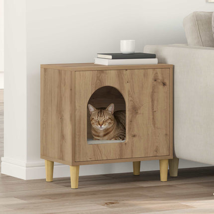 Katt hus Artisan Ek 51 x 30 x 52 cm Konstruerat trä