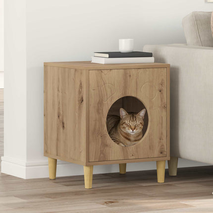 Katt hus Artisan Ek 42,5 x 40 x 53 cm Konstruerat trä
