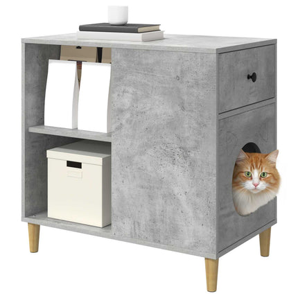Katt hus Betong 72 x 42,5 x 70 cm Konstruerat trä