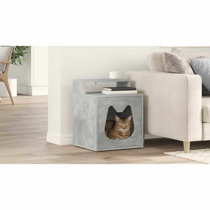 Katt hus Betong 42,5 x 40 x 53,5 cm Konstruerat trä