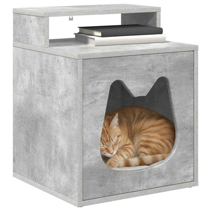 Katt hus Betong 42,5 x 40 x 53,5 cm Konstruerat trä