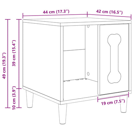 Hundhus Gammalt trä 44 x 42 x 49 cm Konstruerat trä