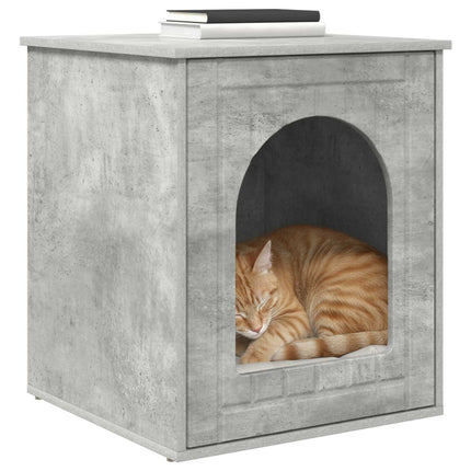 Katt hus Betong 53 x 52 x 62 cm Konstruerat trä