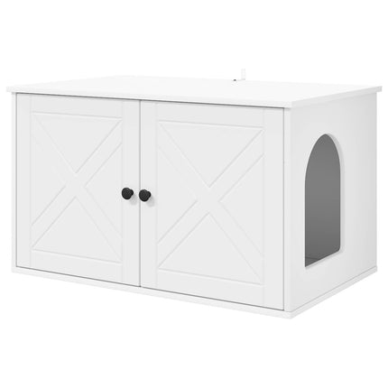 Katt hus Vit 85 x 55 x 50,5 cm Konstruerat trä