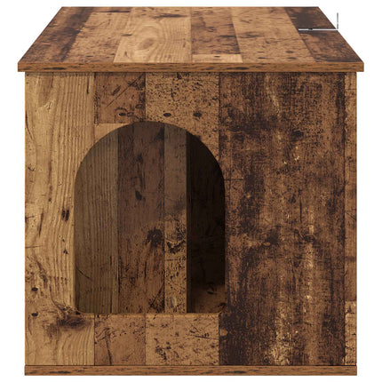 Katt hus Gammalt trä 85 x 55 x 50,5 cm Konstruerat trä