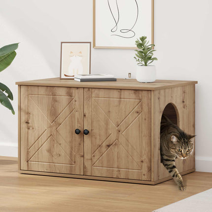 Katt hus Artisan Ek 85 x 55 x 50 cm Konstruerat trä