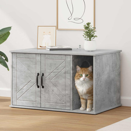 Katt hus Betong 85 x 55 x 50 cm Konstruerat trä