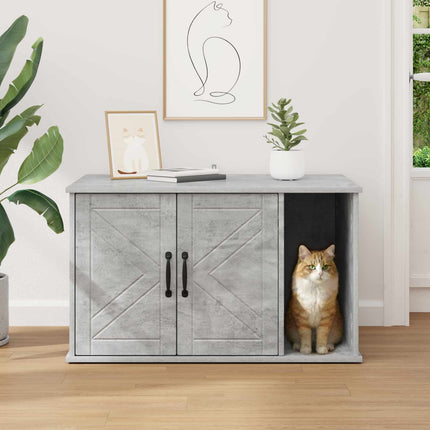 Katt hus Betong 85 x 55 x 50 cm Konstruerat trä