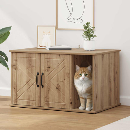 Katt hus Artisan Ek 85 x 55 x 50 cm Konstruerat trä